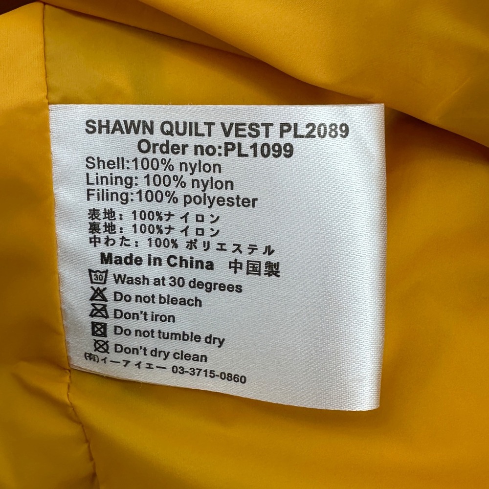 Fat Moose Quilted Womens L Vest Navy Blue Yellow Puffer Sleeveless‎ Outerwear - Picture 6 of 12